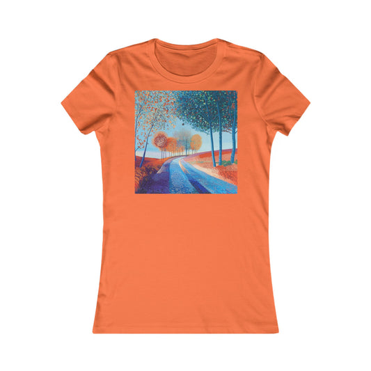 Colorful Scenic Women's Tee, Nature Lover T-Shirt, Casual Wear, Gift for Her, Art-Inspired Top, Bohemian Style Shirt
