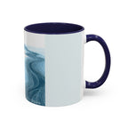 Blue Wave Accent Coffee Mug — Ocean Brushstroke Art (11/15oz)