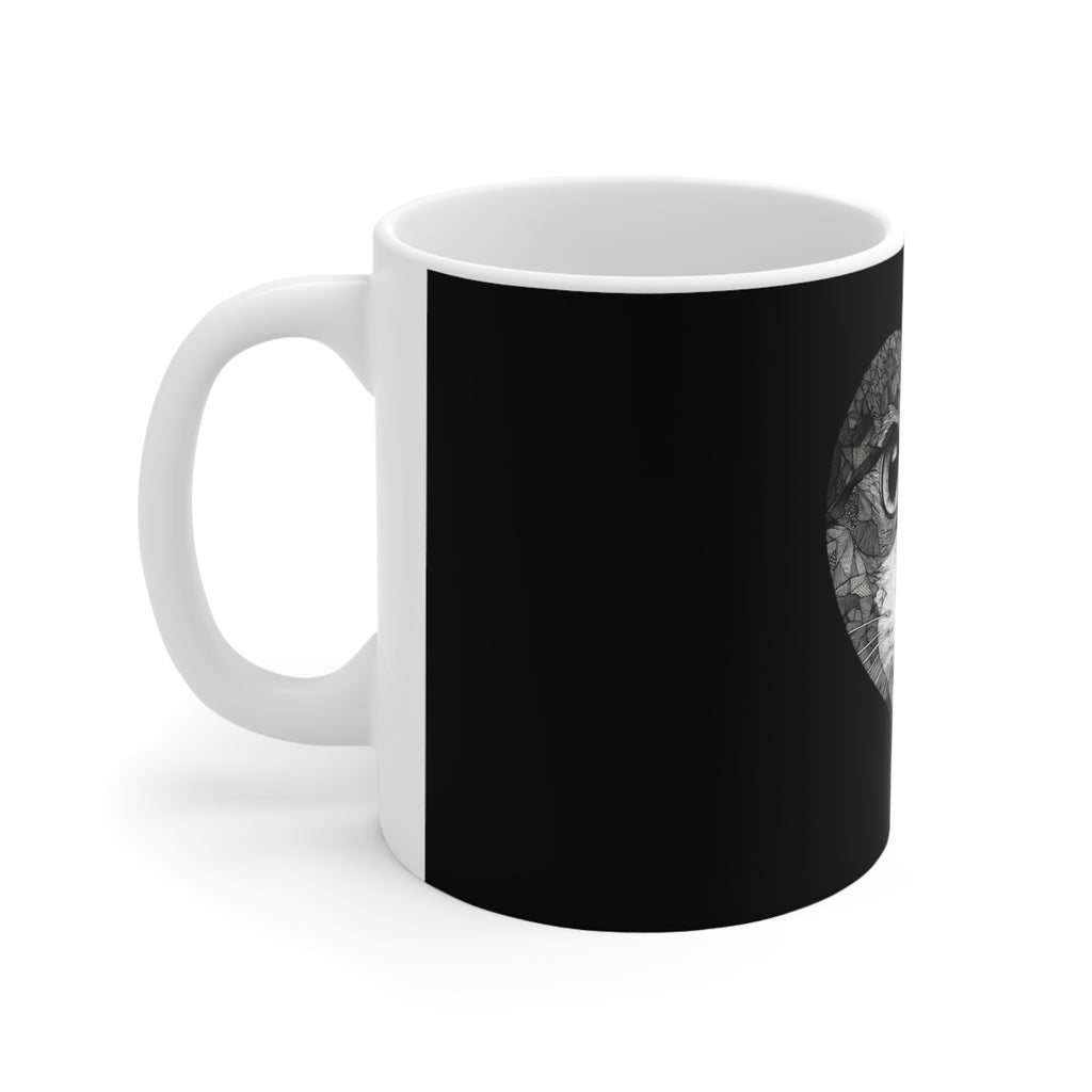 Cat Lover Heart Design Ceramic Coffee Cup | 11oz 15oz