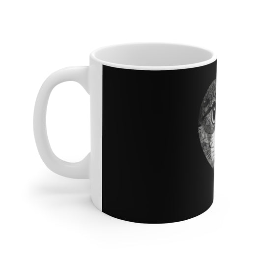 Cat Lover Heart Design Ceramic Coffee Cup | 11oz 15oz