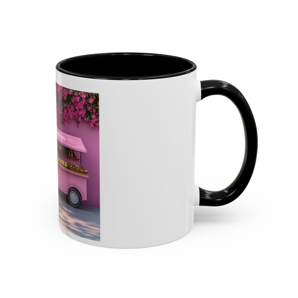 Pink Flower Food Truck Coffee Mug – Cute Accent 11/15oz