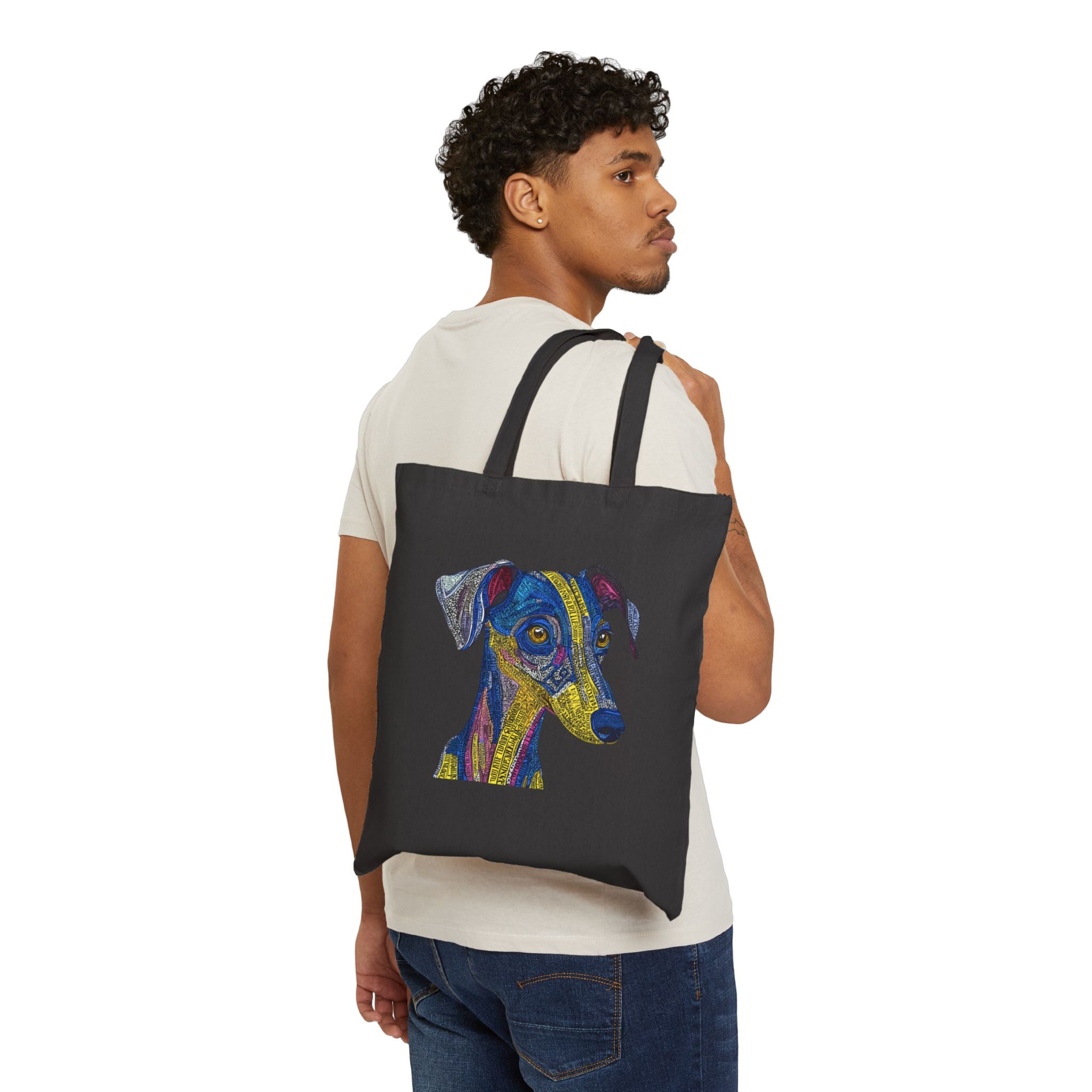 Vibrant Dog Art Tote Bag - Pet Lover Gift, Eco-Friendly Shopping Bag, Animal Lover Accessory, Dog Owner Essentials