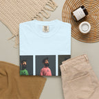 Retro Triptych Crew Graphic T-Shirt — Three Color Sweater Men Print