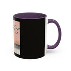 Surf Sunset Accent Coffee Mug — Beach Surfer Silhouette with Seagulls (11/15 oz)