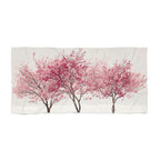 Pink Cherry Blossom Beach Towel | Floral Trees, Summer Seaside