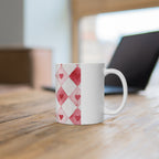 LOVE Heart Pattern Mug | Ceramic Coffee Cup 11oz 15oz