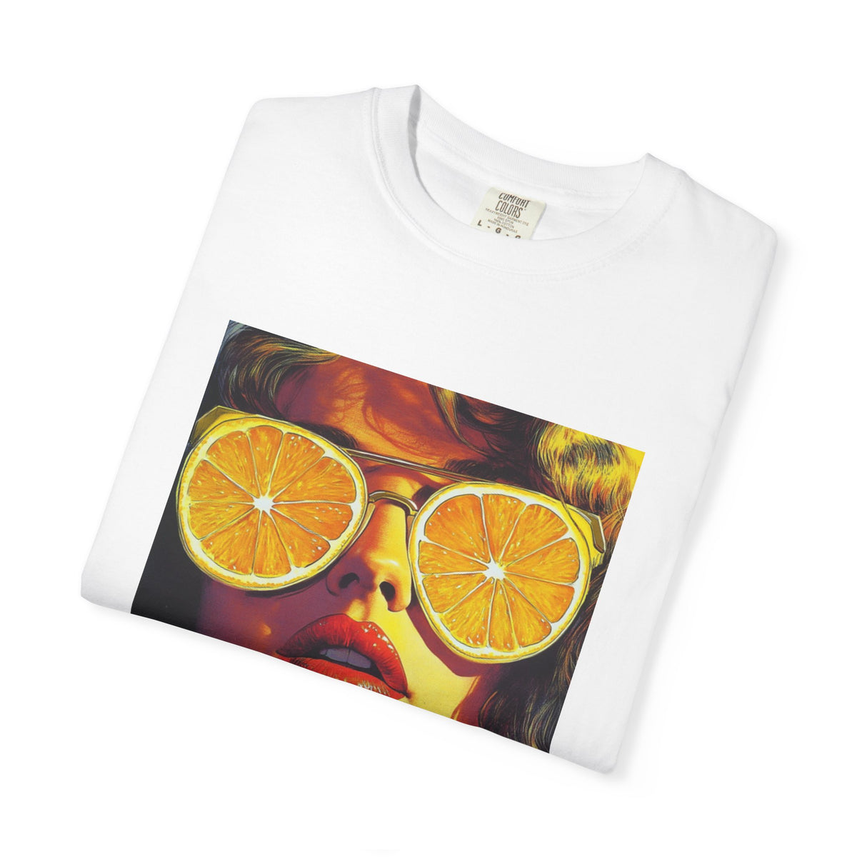 Retro Citrus Sunglasses T-Shirt. Heavyweight Fabric