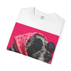 Cool Dog in Sunglasses and Polka Dot Scarf T-Shirt | Retro Pet Portrait