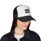 'New Day' Trucker Cap – Retro Casual Mesh Hat for Everyday Wear