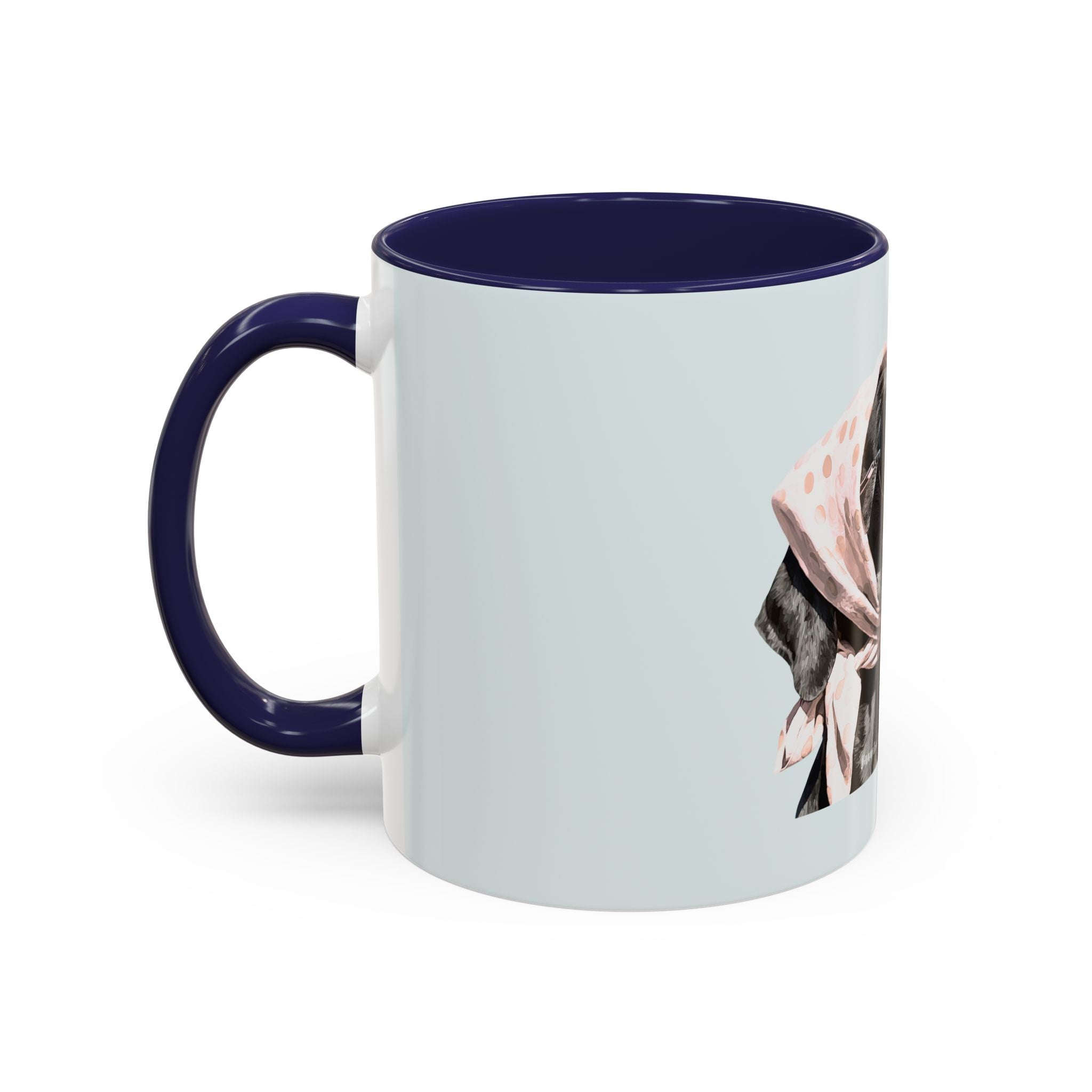 Retro Dog Coffee Mug — Chic Pup with Scarf & Sunglasses Accent Mug