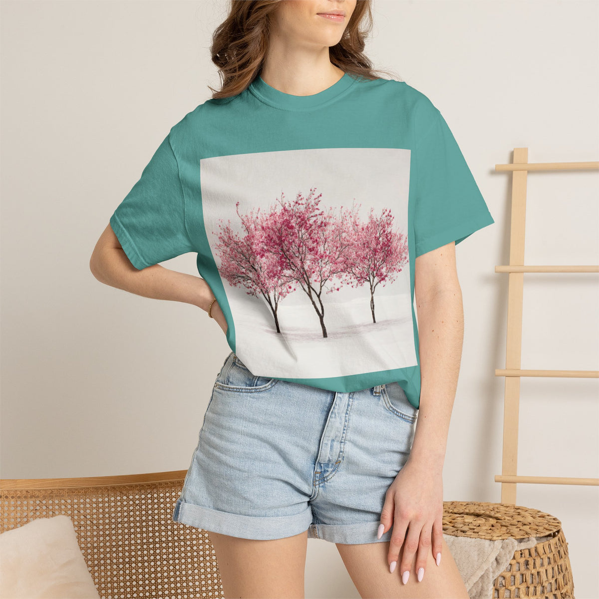 Cherry Blossom Tee — Pink Sakura Trees Graphic T-Shirt