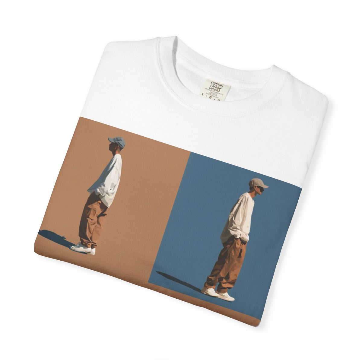 Minimalist Photo-Grid T-Shirt — Vintage Earthtone Streetwear
