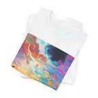 Surreal Beachscape T‑Shirt — Colorful Dreamy Seaside Art Tee- Lightweight fabric