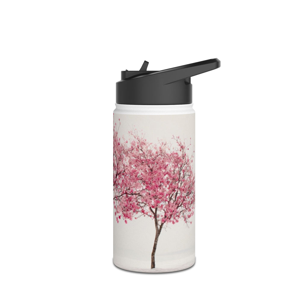 Pink Cherry Blossom Tree Stainless Steel Water Bottle | Floral Spring