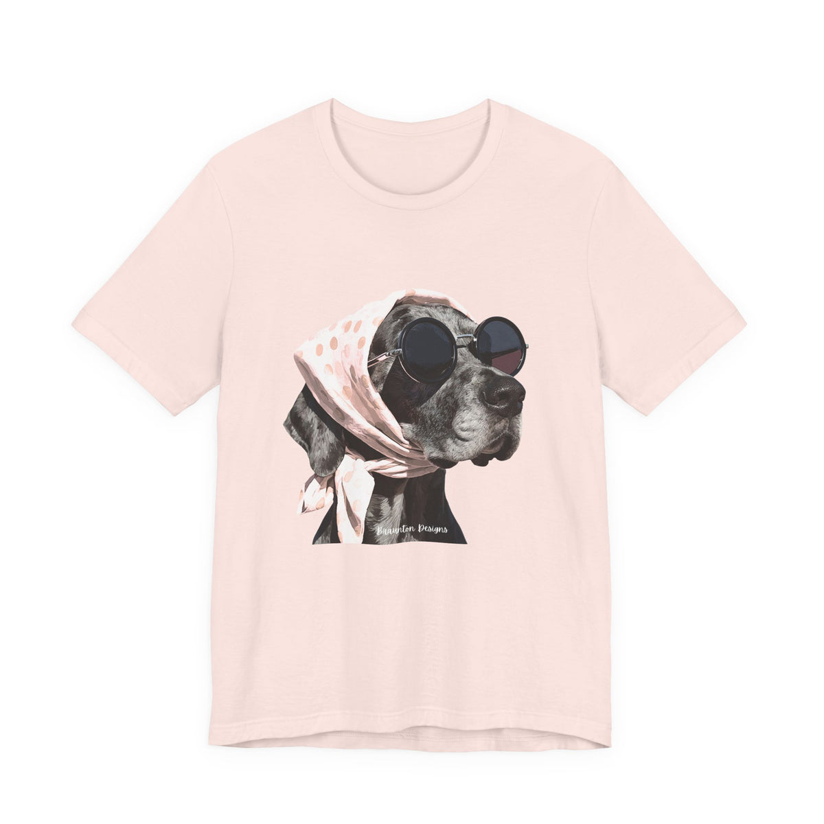 Vintage Dog Portrait T‑Shirt – Retro Sunglasses & Scarf Graphic. Lightweight fabric
