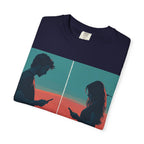 Sunset Texting Silhouette Graphic Tee