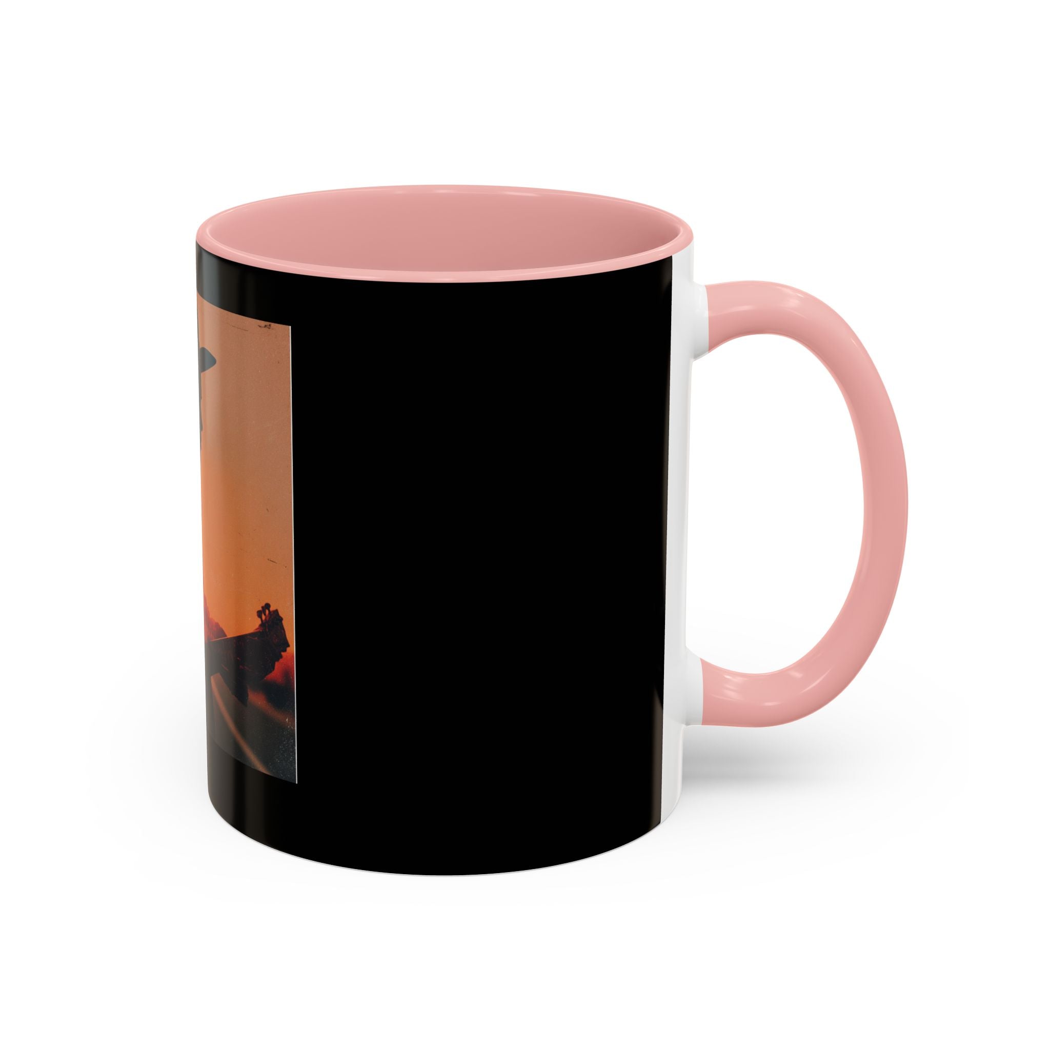 Sunset Guitarist Accent Coffee Mug — Silhouette Music Lover Gift