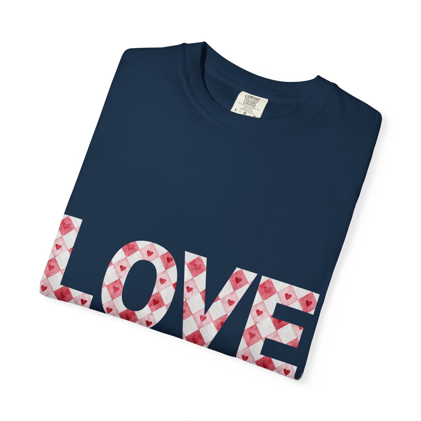 Love Heart Pattern T-Shirt | LOVE floral typography tee