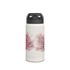 Pink Cherry Blossom Tree Stainless Steel Water Bottle | Floral Spring