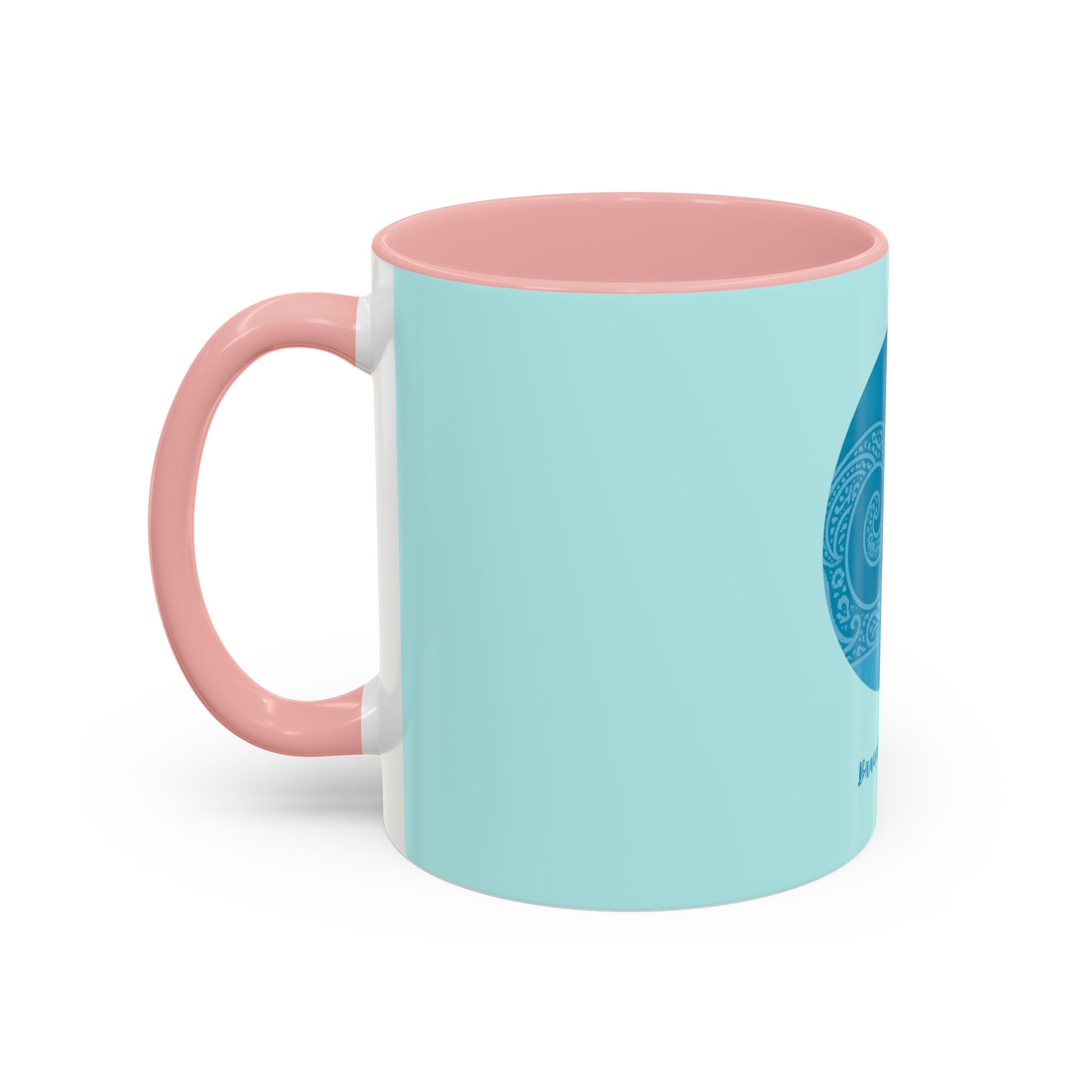 Blue Wave Accent Coffee Mug – Ocean Swirl 11/15oz Ceramic
