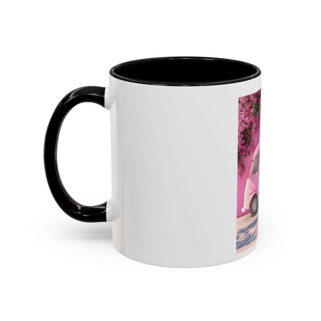 Pink Flower Food Truck Coffee Mug – Cute Accent 11/15oz