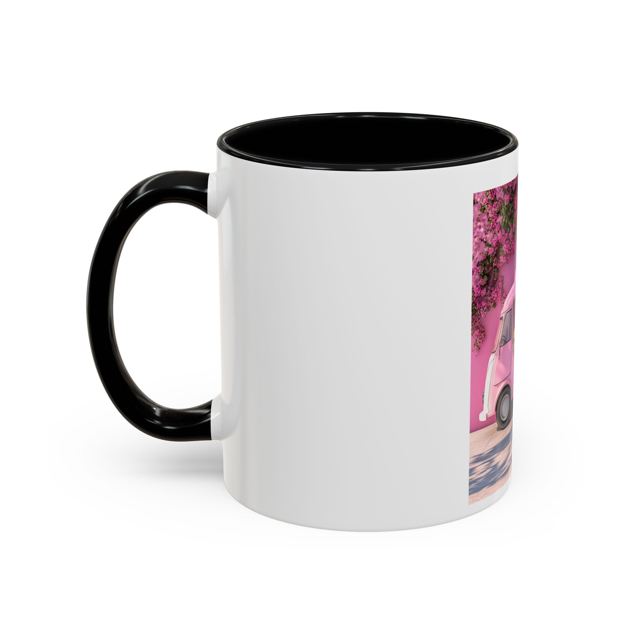 Pink Flower Food Truck Coffee Mug – Cute Accent 11/15oz