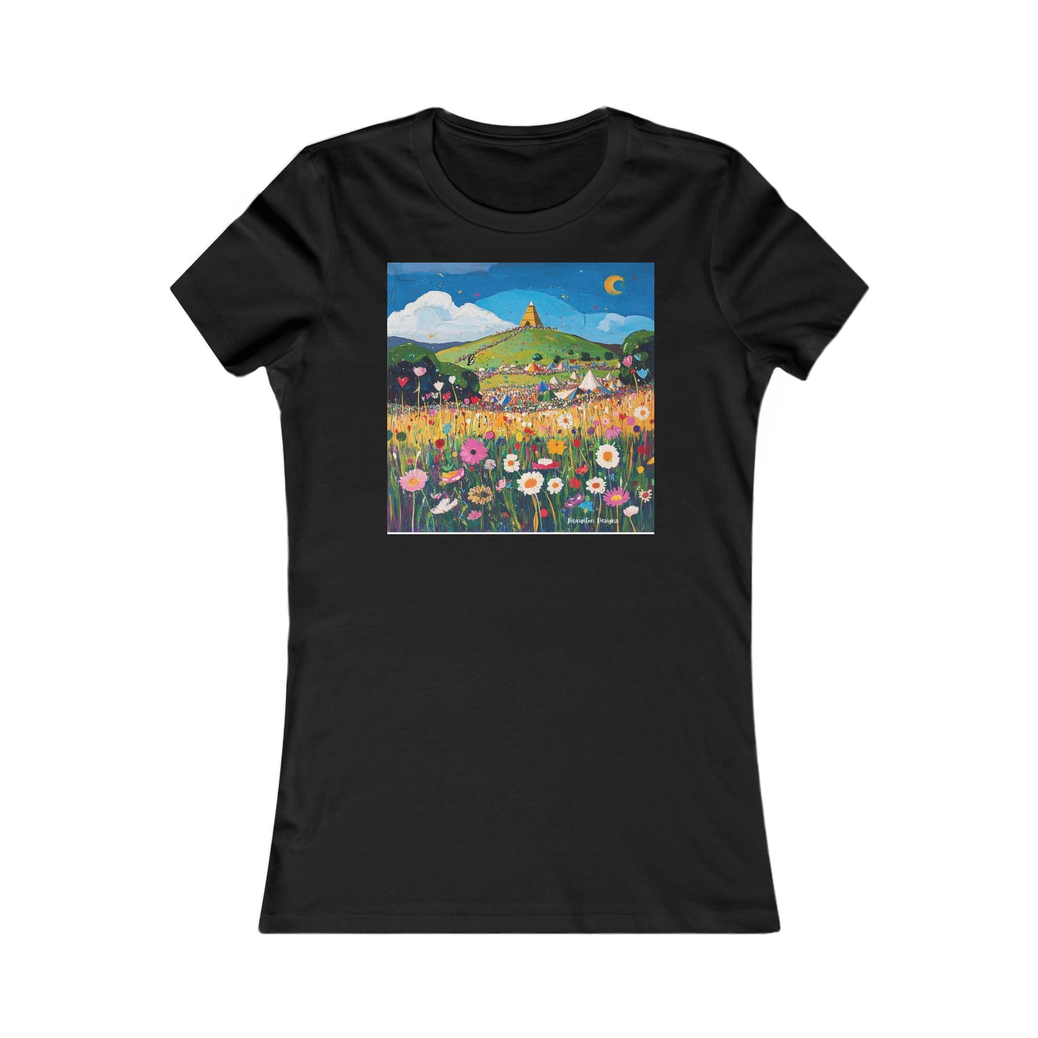 Colorful Meadow Hill Graphic T-Shirt