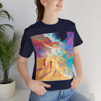 Surreal Beachscape T‑Shirt — Colorful Dreamy Seaside Art Tee- Lightweight fabric