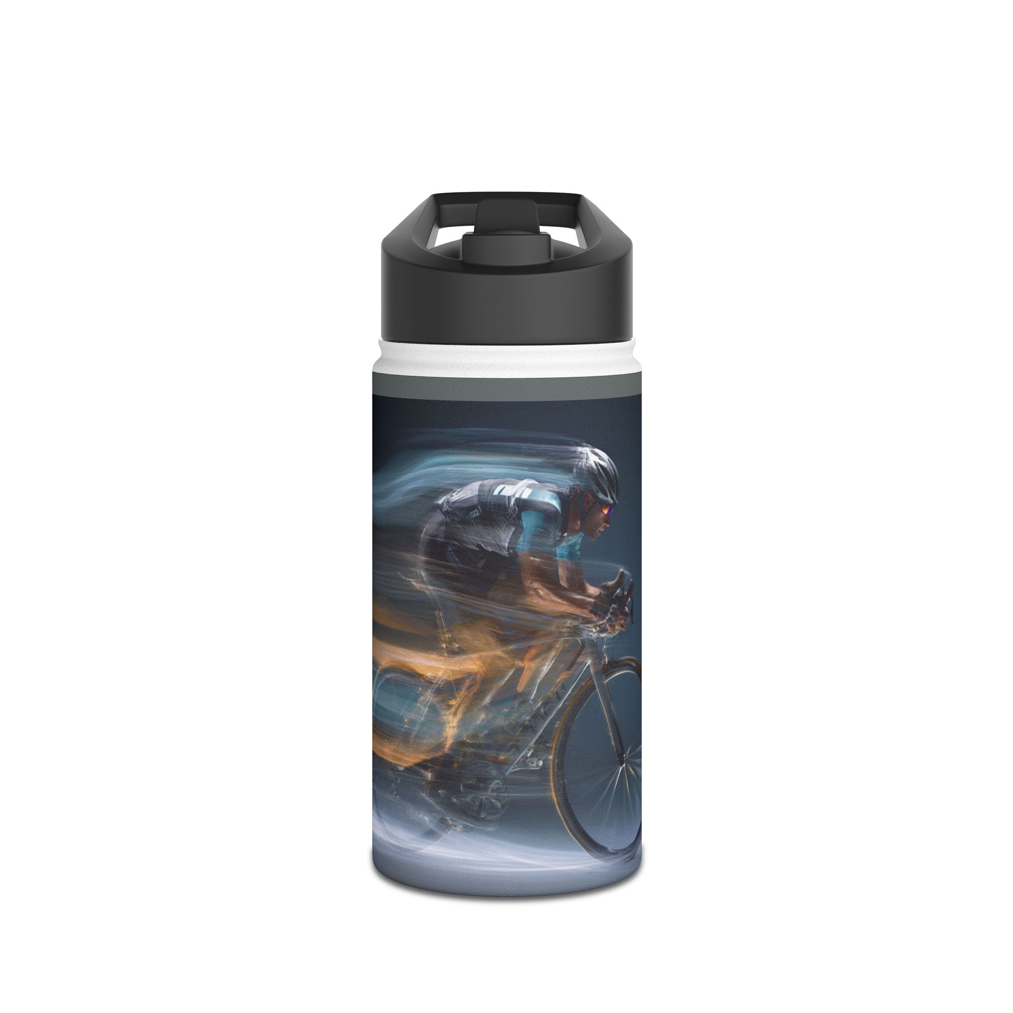 Speed Cycling Graphic Stainless Steel Water Bottle | Cyclist Valentines