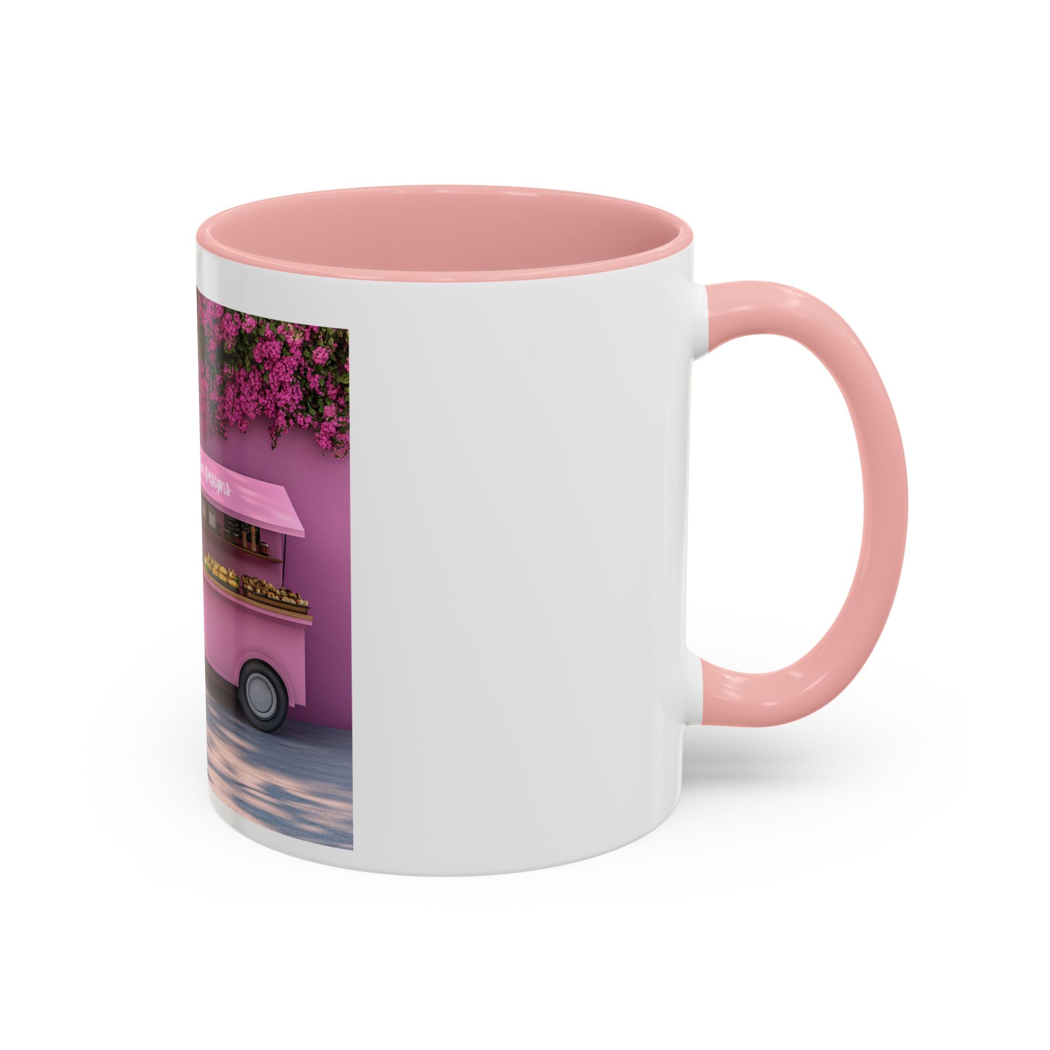 Pink Flower Food Truck Coffee Mug – Cute Accent 11/15oz