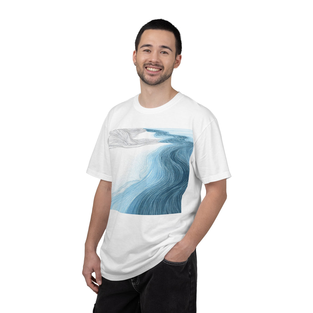 For UK .Ocean-Flow Short Sleeve Tee | Relaxed Fit T-Shirt for Beach Lovers, Summer Vibe, Casual Wear, Gift for Ocean Enthusiasts, Coastal