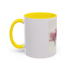 Cherry Blossom Accent Coffee Mug — Pink Tree Ceramic Mug (11/15oz)