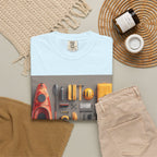 Adventure Gear T-Shirt — Kayak & Bike Outfit Flatlay