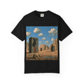 Surreal Desert Monolith T-Shirt — Retro Rocky Landscape Art Tee