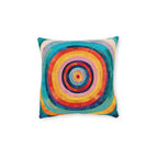 Colorburst Concentric Circles Pillow — Vibrant Rainbow Decorative Cushion