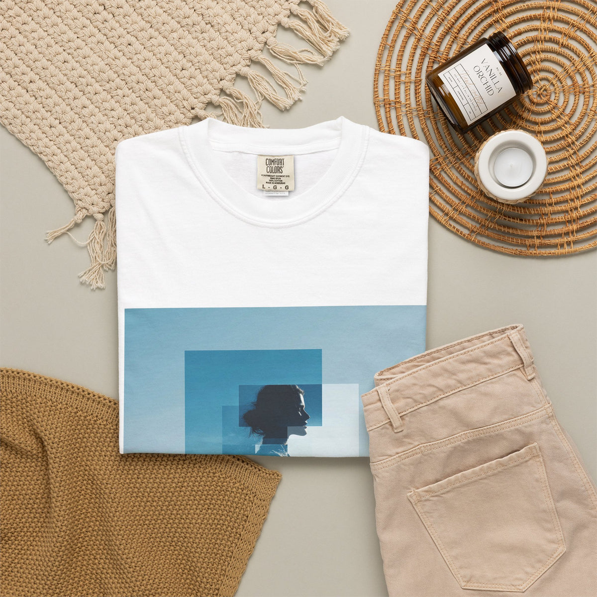 Dreamscape Photo T-Shirt — "Breathe, Prepare" Graphic Tee. Heavyweight Fabric