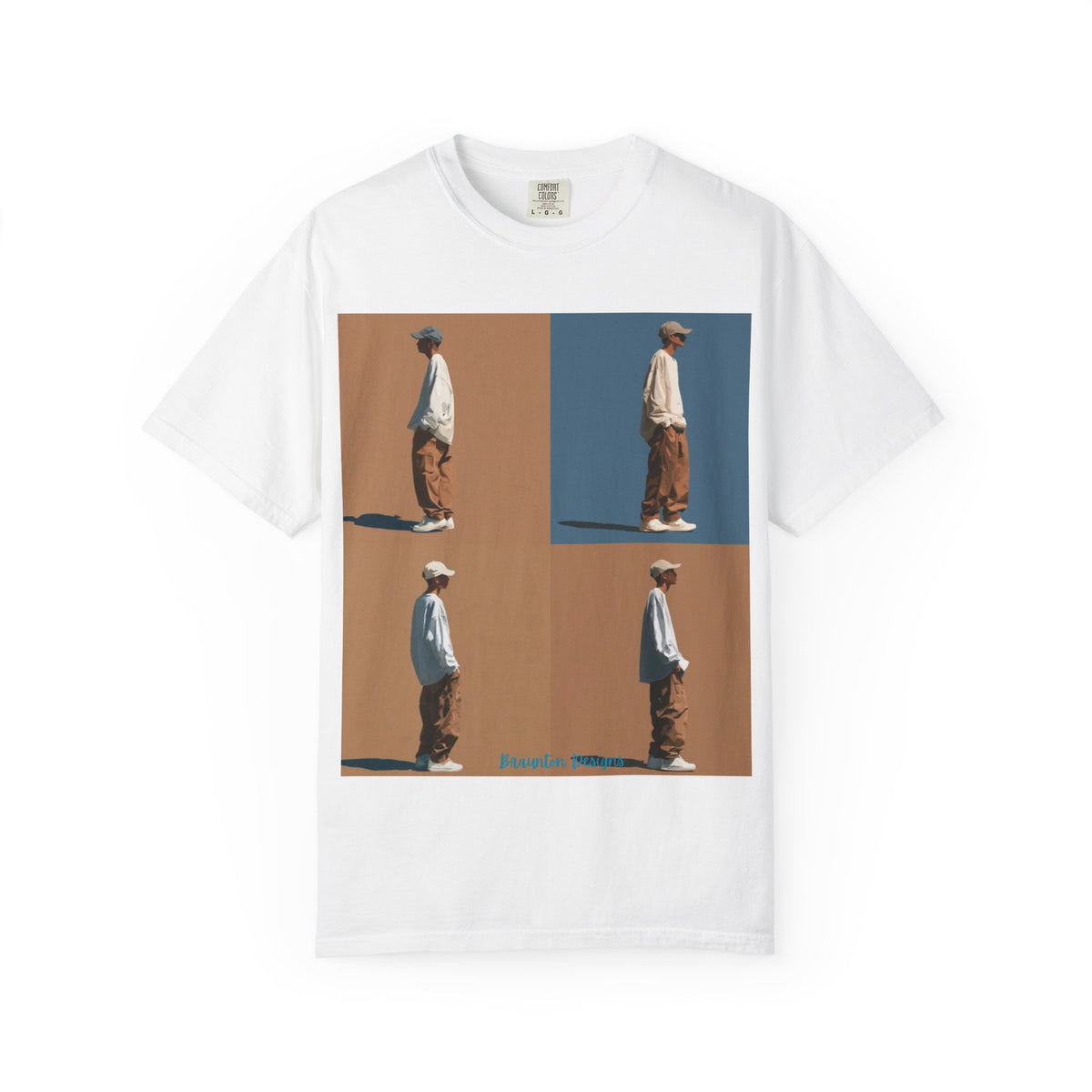 Minimalist Photo-Grid T-Shirt — Vintage Earthtone Streetwear
