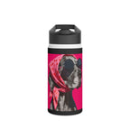 On-Trend Dog with Sunnies and Scarf Stainless Steel Water Bottle | Pet Lover