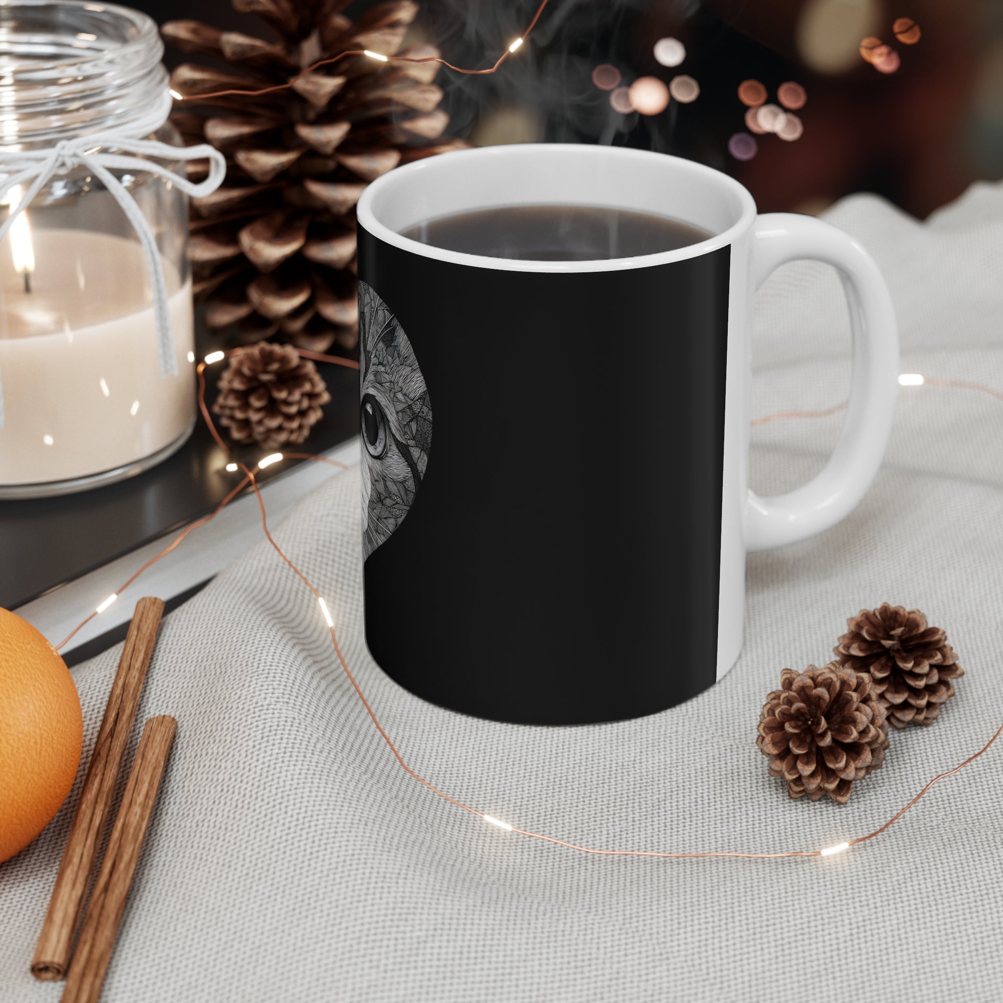 Cat Lover Heart Design Ceramic Coffee Cup | 11oz 15oz