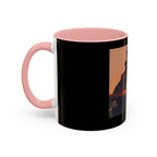 Sunset Guitarist Accent Coffee Mug — Silhouette Music Lover Gift