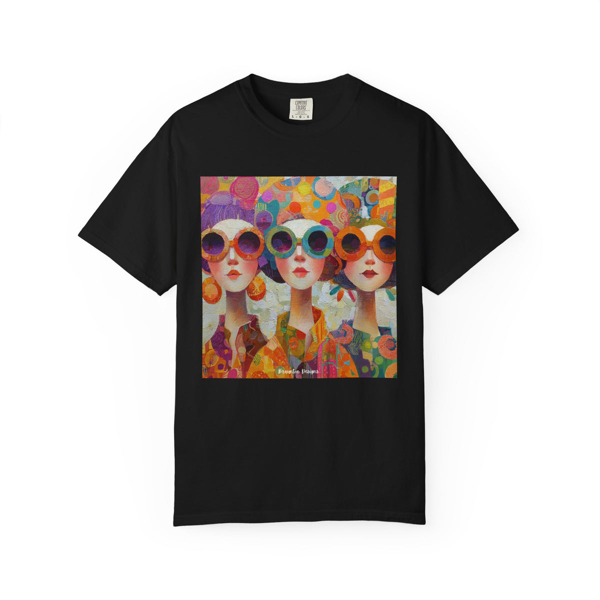 Retro Trio Art Tee — Colorful Vintage Sunglasses Graphic T‑Shirt