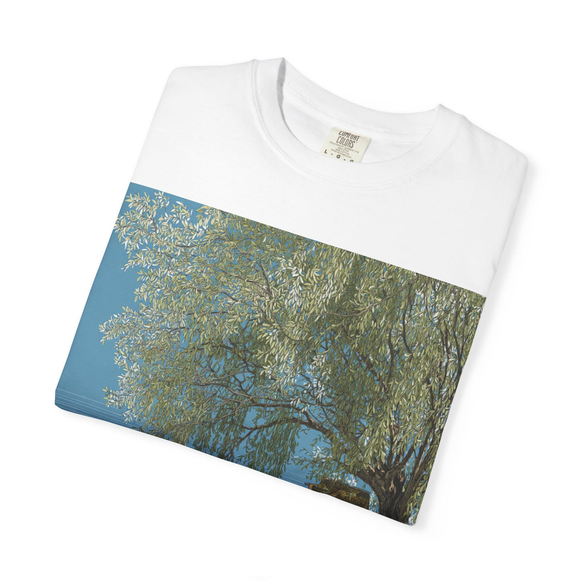 Beachfront Cabin Photo Tee — Tropical Seaside T-Shirt