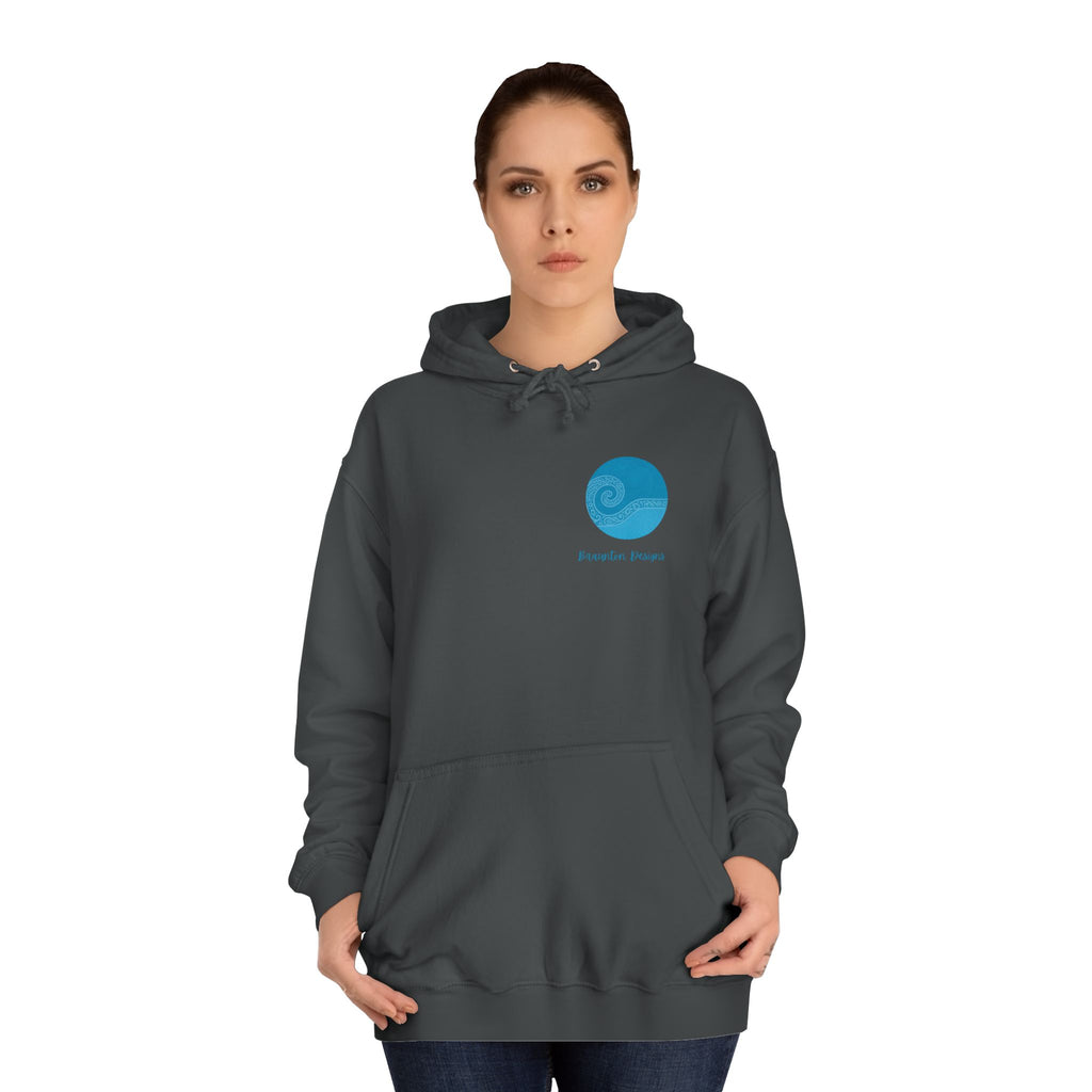 Smiling Portrait Hoodie — Vibrant Painted Woman Graphic Pullover