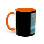 Coastal Cabin Beach Scene Accent Coffee Mug