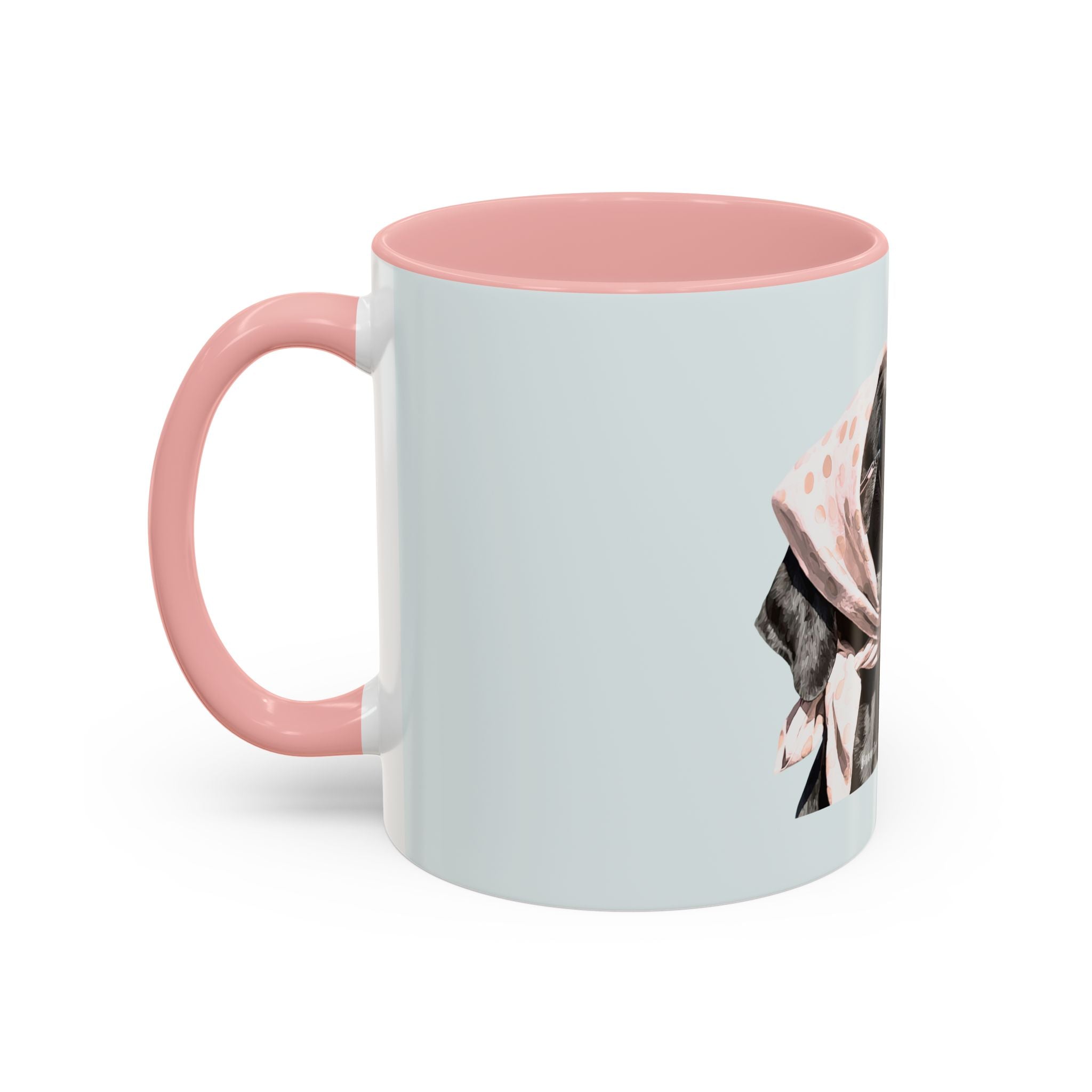 Retro Dog Coffee Mug — Chic Pup with Scarf & Sunglasses Accent Mug