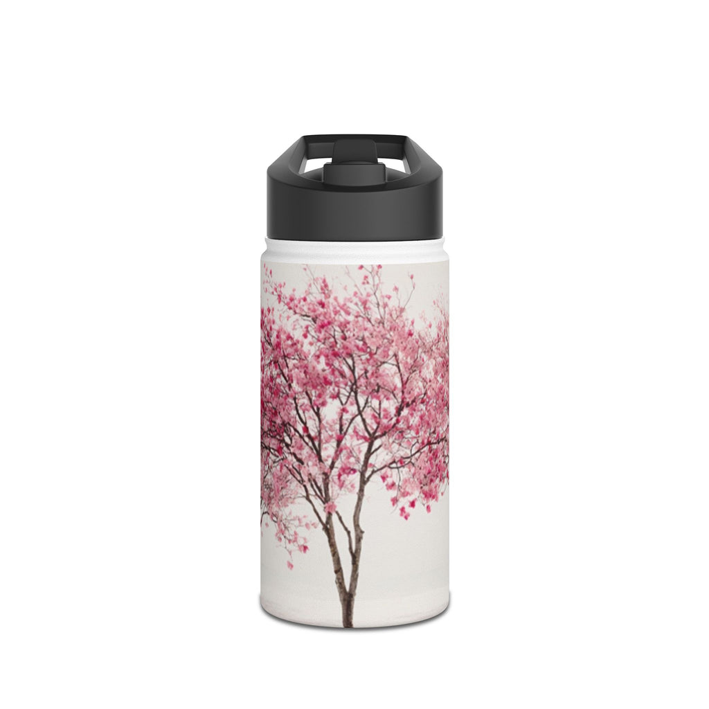 Pink Cherry Blossom Tree Stainless Steel Water Bottle | Floral Spring
