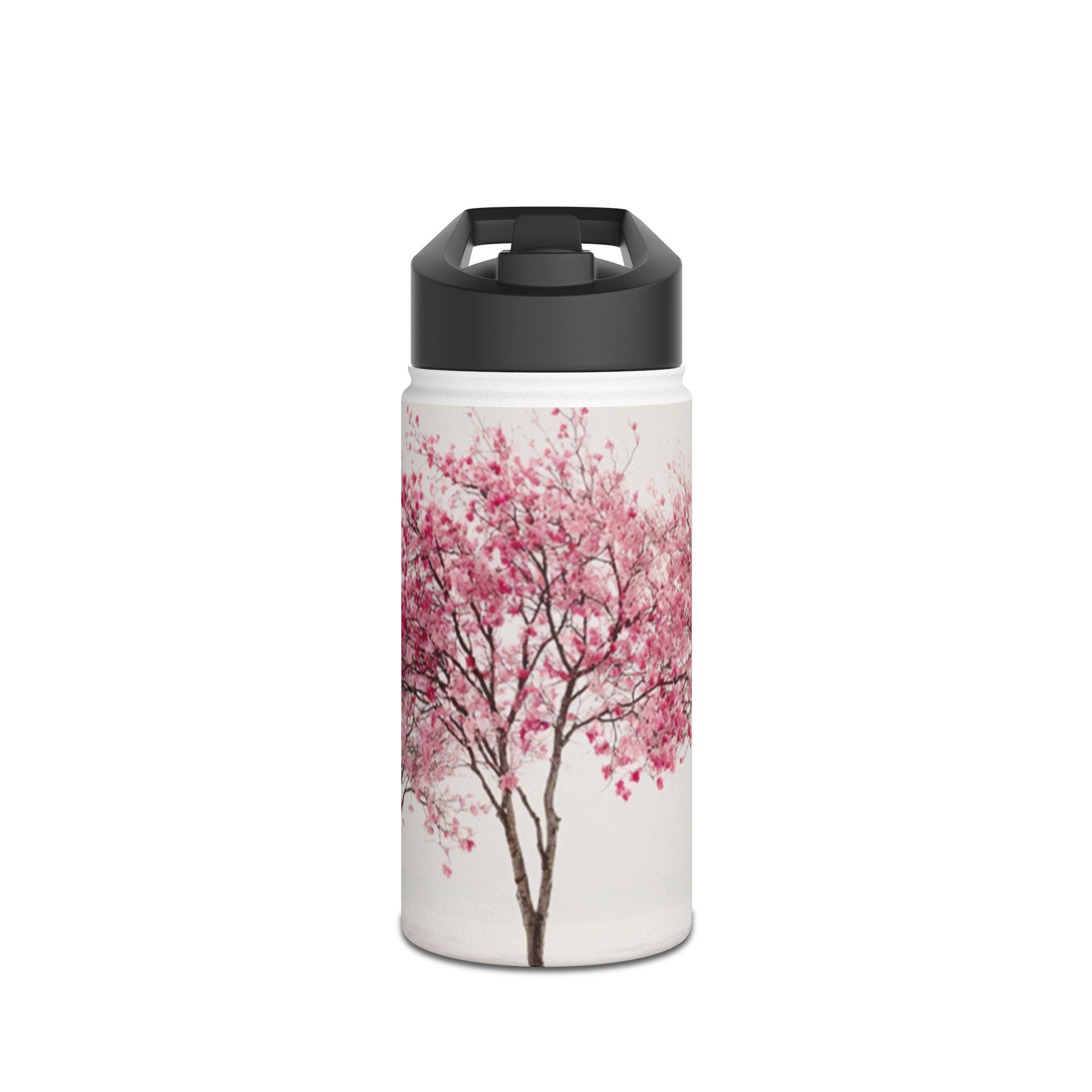Pink Cherry Blossom Tree Stainless Steel Water Bottle | Floral Spring