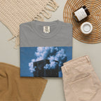 Surreal Smoke-Head Art T-Shirt — Vintage Suit Illustration