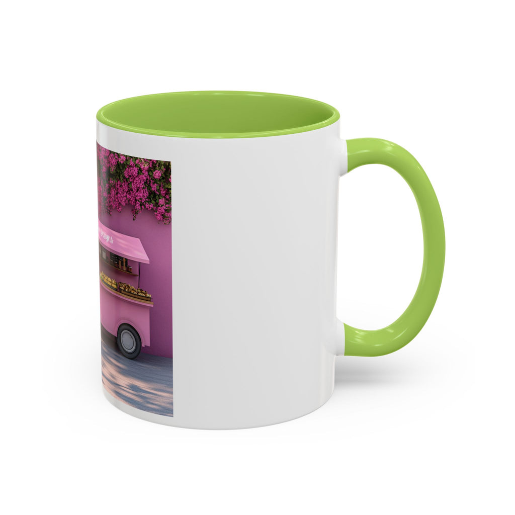 Pink Flower Food Truck Coffee Mug – Cute Accent 11/15oz
