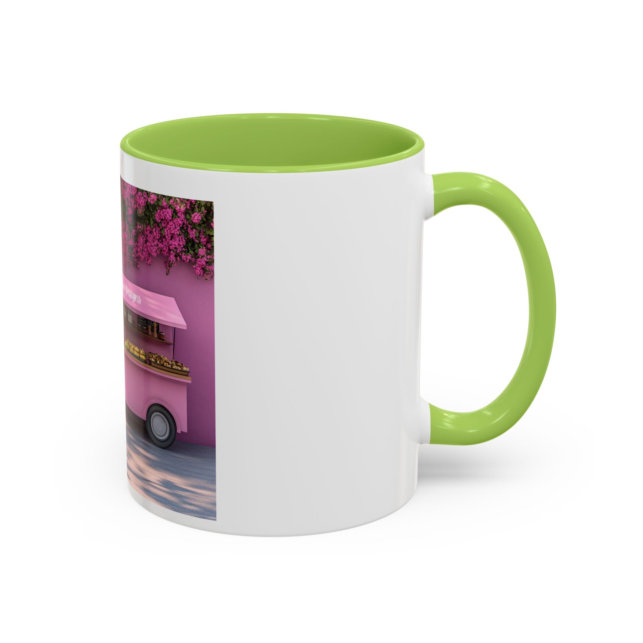 Pink Flower Food Truck Coffee Mug – Cute Accent 11/15oz